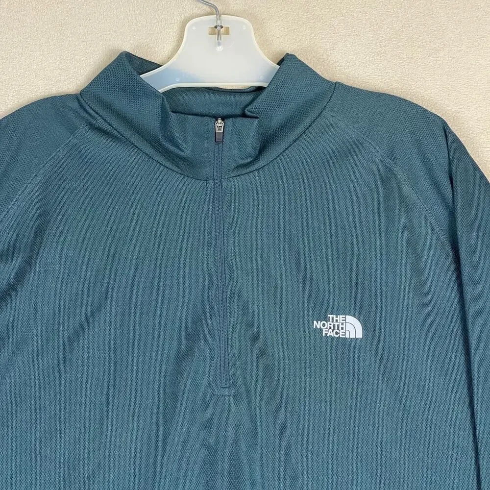 The North Face Pullover Mens‎ XL Blue 1/4 Zip VaporVick Long Sleeve Performance